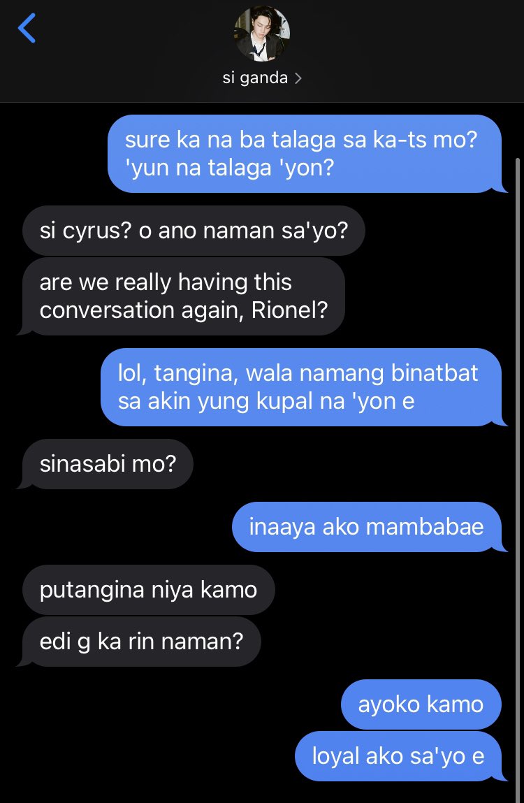 nishiaikis's tweet photo. — alak, yosi...ikaw,
a #jayki short filo au!

tatlo lang naman ang bisyo ni Rionel (nrk); dalawang masama sa atay at baga, at isa na masama para sa sistema niya. https://t.co/bR9WpQU8j1