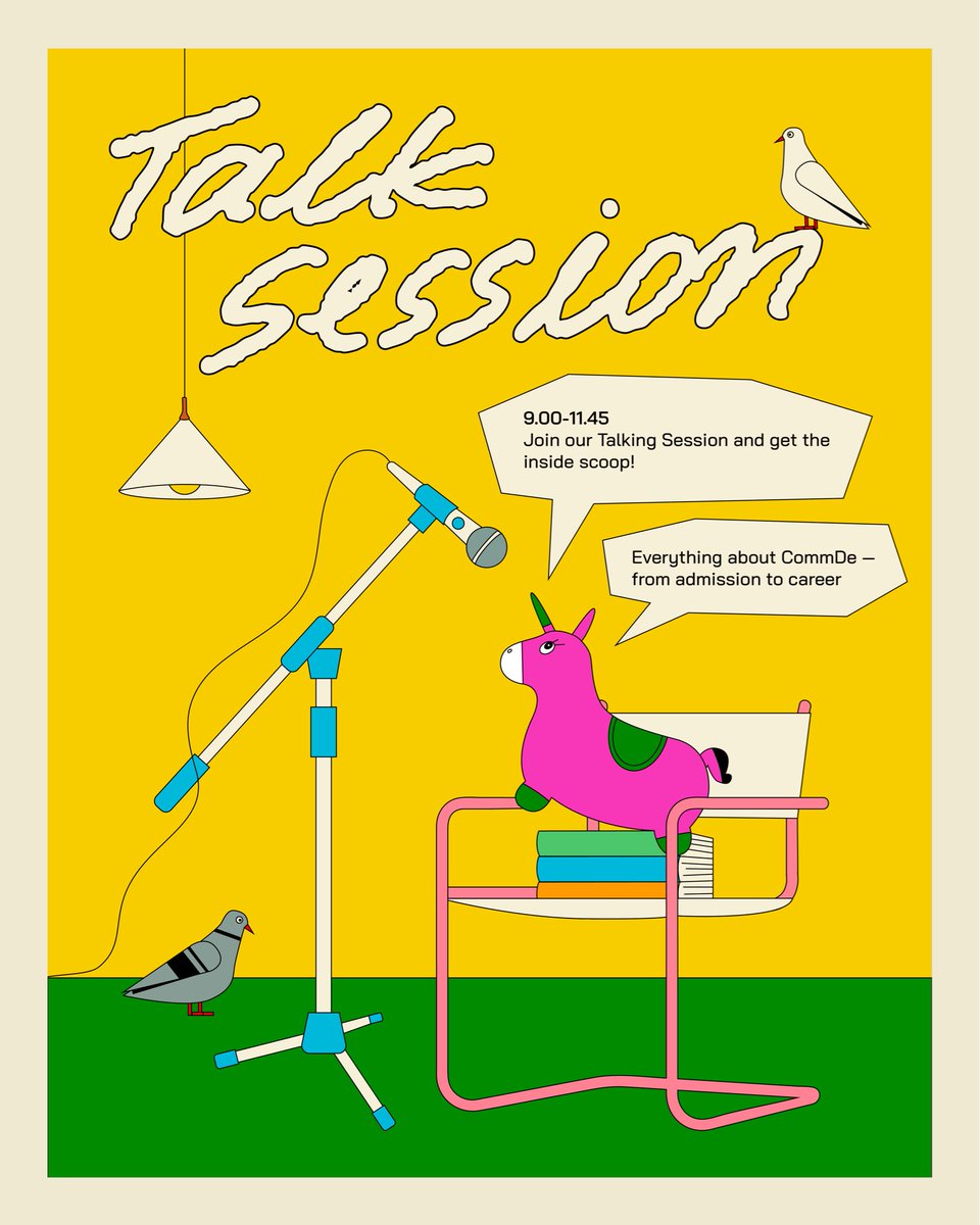 Commdechula's tweet photo. Talking Session🎙️CommDe Open House

An open conversation about ideas, process, and possibility. Come vibe, ask, share, and discover your creative path with us!🧠🧑🏻‍🎨

🤳🏻Join our CommDe Open House and let’s start the conversation!

#CommDe #OpenHouseCommDe2026 #คอมดี #จุฬา #Chula https://t.co/zt8LWlo3S4