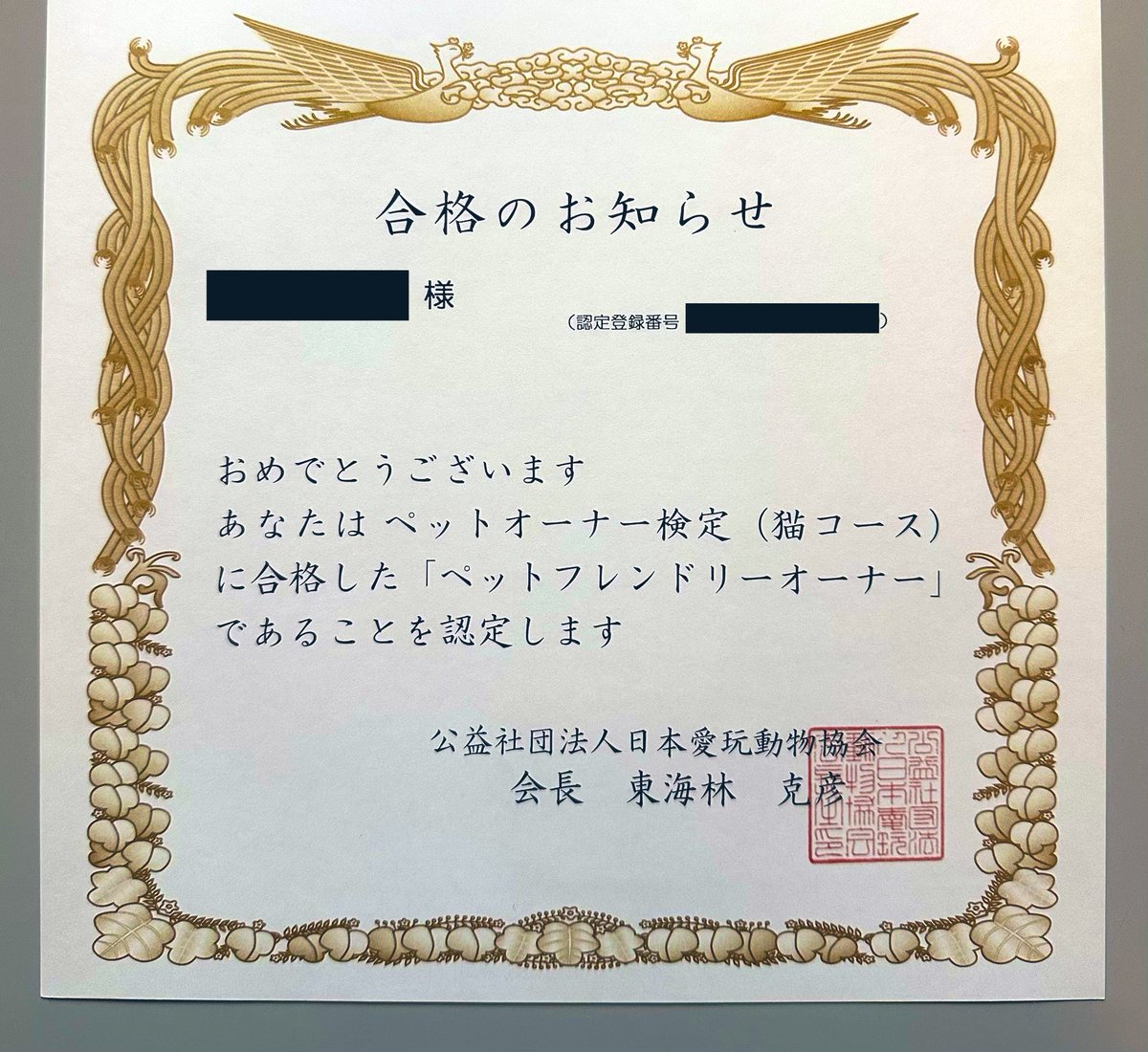 ペットオーナー検定（猫コース）
ペットフレンドリーオーナー Cat

#猫
#ペット