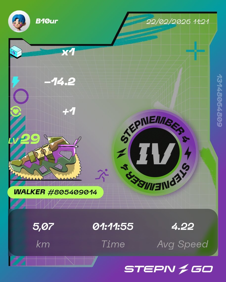 Gm 🌦 Steps taken on a cloudy Sunday morning, accompanied by a light drizzle… 🌧️🚶‍♂️
Keeping the rhythm going 
With #STEPN and #StepnGo every step gains value.

<a href="/Stepnofficial/">STEPN GO</a> 
<a href="/fslweb3/">FSL Ecosystem</a>