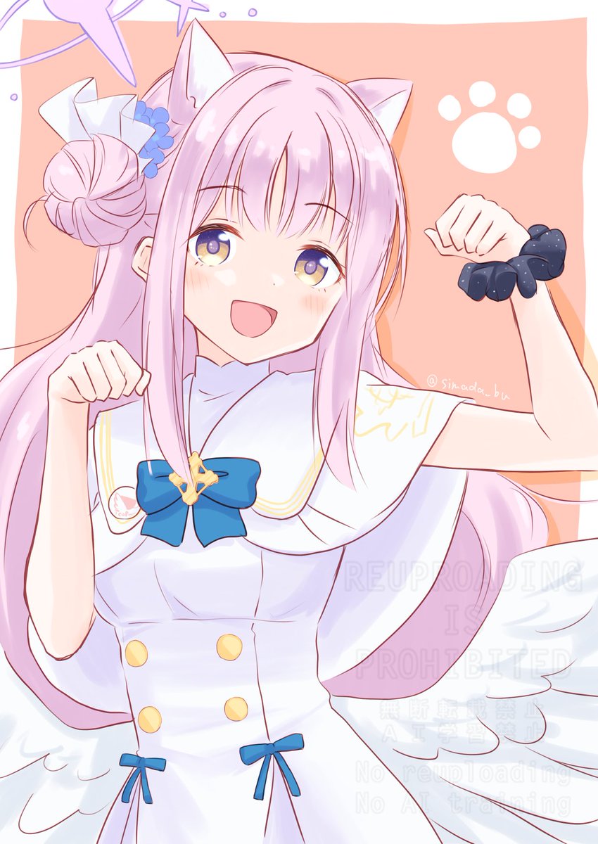 聖園ミカ(ブルアカ) 「猫の日ねこミカ再掲」|しまだ@CC福岡B館せ69bのイラスト