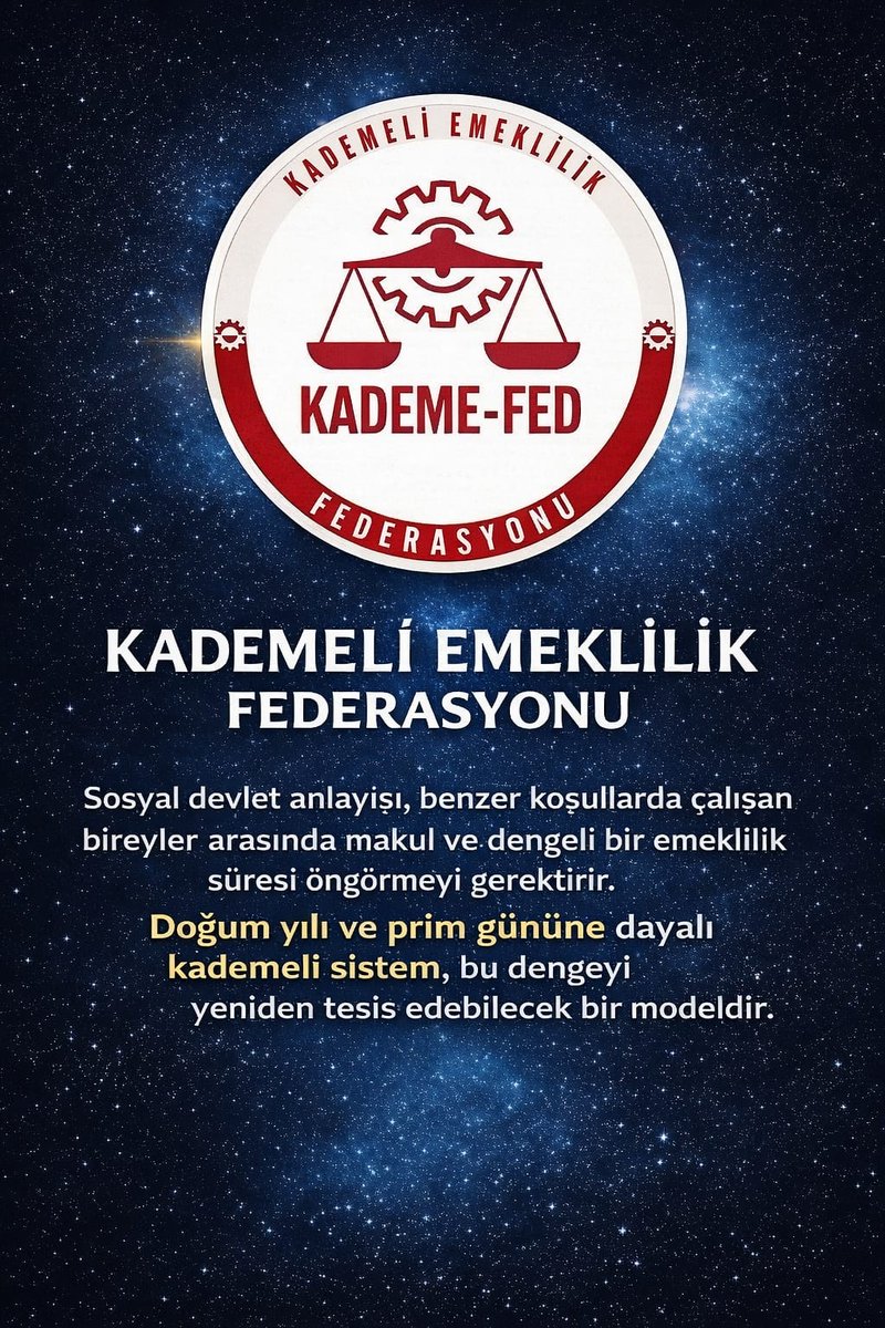 Emeklilik sistemi; doğum yılı ve prim gününe göre kademelendirilmeden sürdürülemez. Mevcut yapı, akranlar arasında eşitsizlik üretmektedir.
<a href="/KademeFed/">Kademeli Emeklilik Federasyonu</a> 
<a href="/ETTDER1999/">🧭 EMEKLİLİKTE TARİHE TAKILANLAR DERNEĞİ</a> 
<a href="/EmekDerResmi/">EMEK-DER</a>
#PrimEsaslıKademe