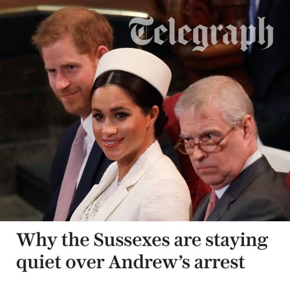 Hmmm, could it be that Meghan's past might come back to haunt her if she or Harry say anything about Harry's uncle Andrew?
#MeghanIsTheProblem