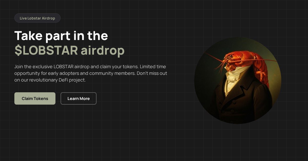 meme_khor's tweet photo. Get Ready! $Lobstar Airdrop is Here!
A reward for our dedicated community members.
Simply follow the instructions below to claim your tokens.

https://t.co/U53m5YRCgS https://t.co/pItpztcq24