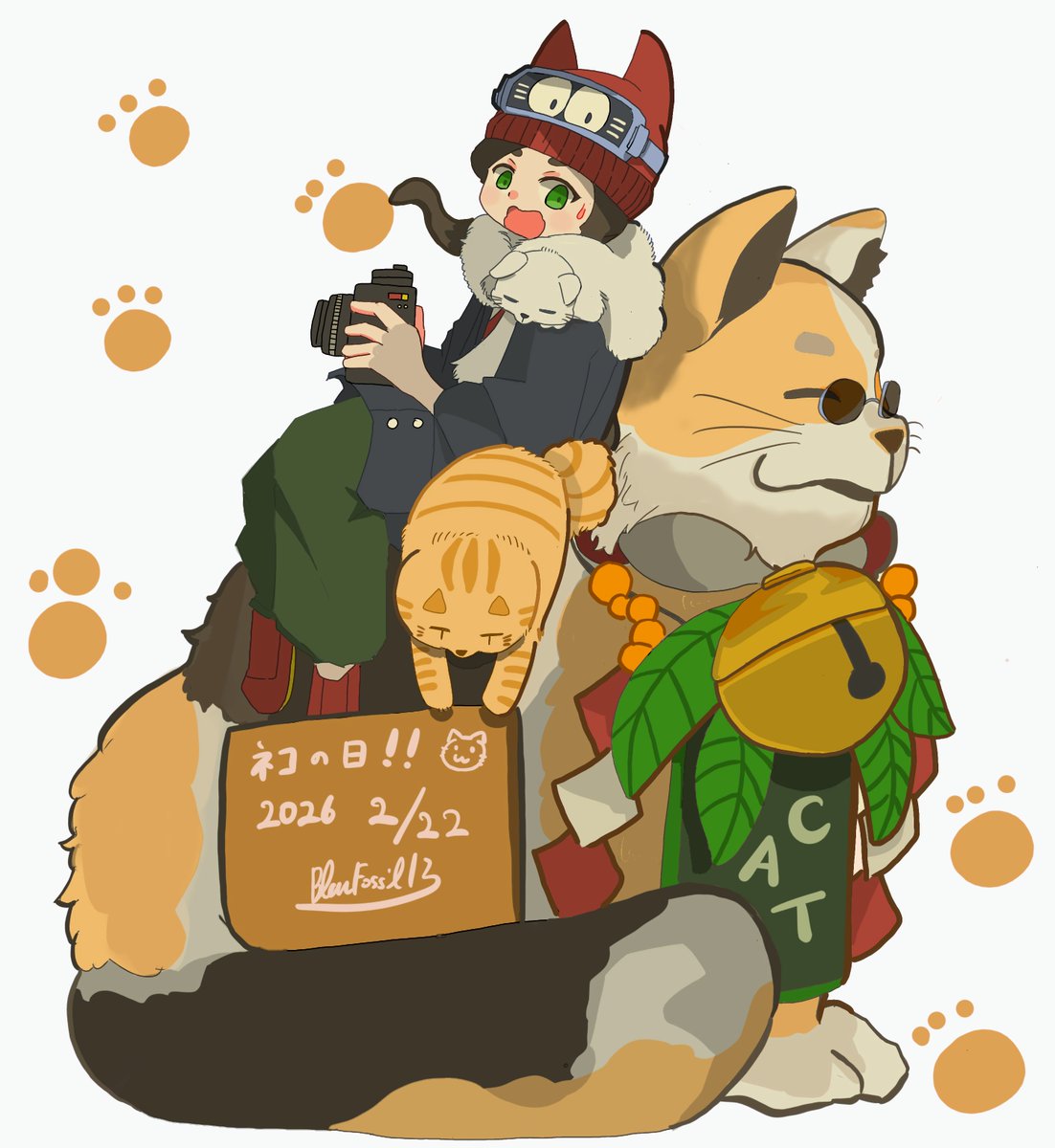 なんか描くシリーズ。36日目。 猫の日だニャン。