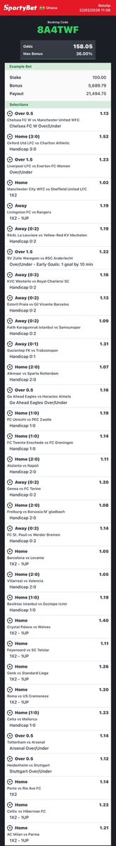 9jaback2back2's tweet photo. Today match ODDS 
SportyBet https://t.co/ekGM2kMkeq