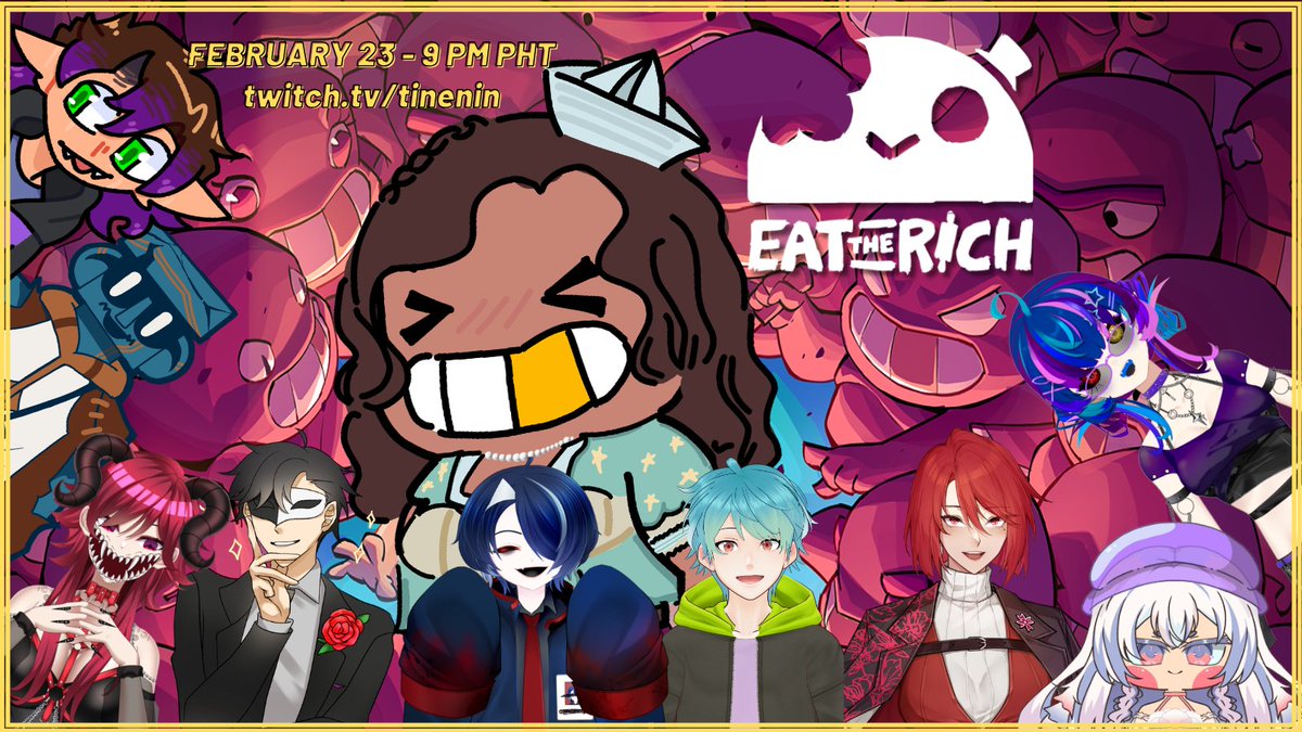 ⛵️BOAT IS ABOUT TO SAIL⛵️

<a href="/EatTheRichGame/">Eat the Rich 🍖 | Friend's Pass OUT NOW!</a> AGAIN! Or maybe turning into 1% again? A FULL LOBBY AND A LOT OF NEW PLAYERS MWEHEHEHEHE With <a href="/ChazarusDre/">Chazarus!!</a> <a href="/TreiloStonefell/">Treilo Stonefell 🪨📷 |</a> <a href="/MakeeyaVT/">Makeeya ✨✝️ ˚₊‧⁺⋆♱ EN/PHVtuber ♱⋆⁺‧₊˚</a> <a href="/rayu_gh/">Rayu ラユ 👻🕯</a> <a href="/Sabiniani_/">Sabi💰🗡️</a> <a href="/Lumi_Skullgurl/">ⱠɄ₥ł ₴₭ɄⱠⱠ₲ɄⱤⱠ🖤☠️</a> <a href="/missnishii/">Miss Nishi 🪼 PNGtuber</a> <a href="/Madekuji_san/">MaDe 💻🖥️ 「Masao T」</a> <a href="/MezzaSama/">MezzaLuna The Puppeteer 🌙 || EN/FILPNGTUBER</a>

📅FEB 23, 2026
🕑9 PM PHT