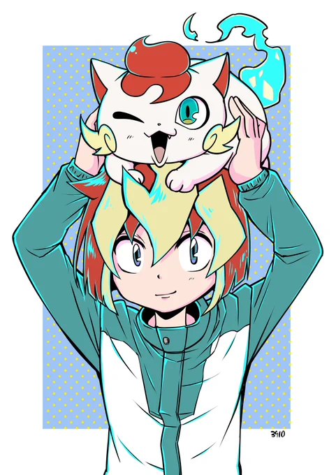 【開運らくがき】 連載前に練習で描いたニャッキーとめぐる! #開運コロシアム #猫の日 コミックス第1巻 LINEスタンプ 発売中!