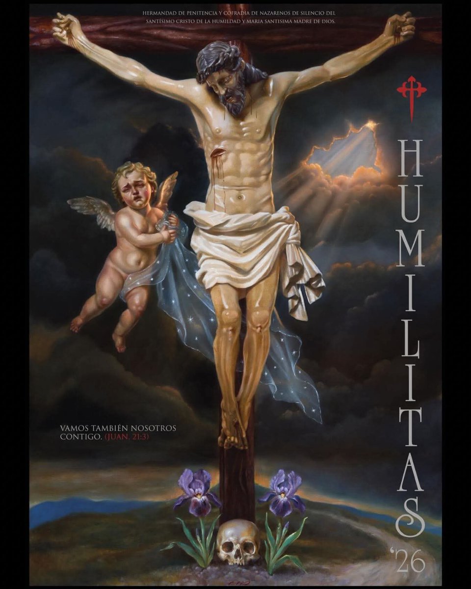 Tiene un sabor y un aire maravillosos... Es hasta mejor que el cartel oficial de la Semana Santa de Jaén 2026. Para mí de lo mejor que se ha hecho en torno al Silencio 😍