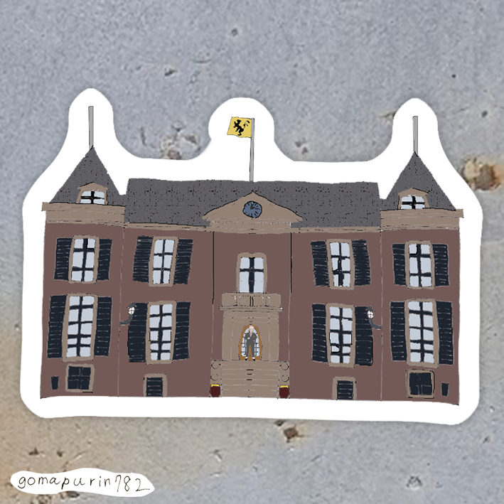 gomapurin782's tweet photo. ドールン城をシール風に描きました。ヴィリーちゃんのお家ですね。
#WilhelmII
#HuisDoorn https://t.co/8zSWCA5bxG