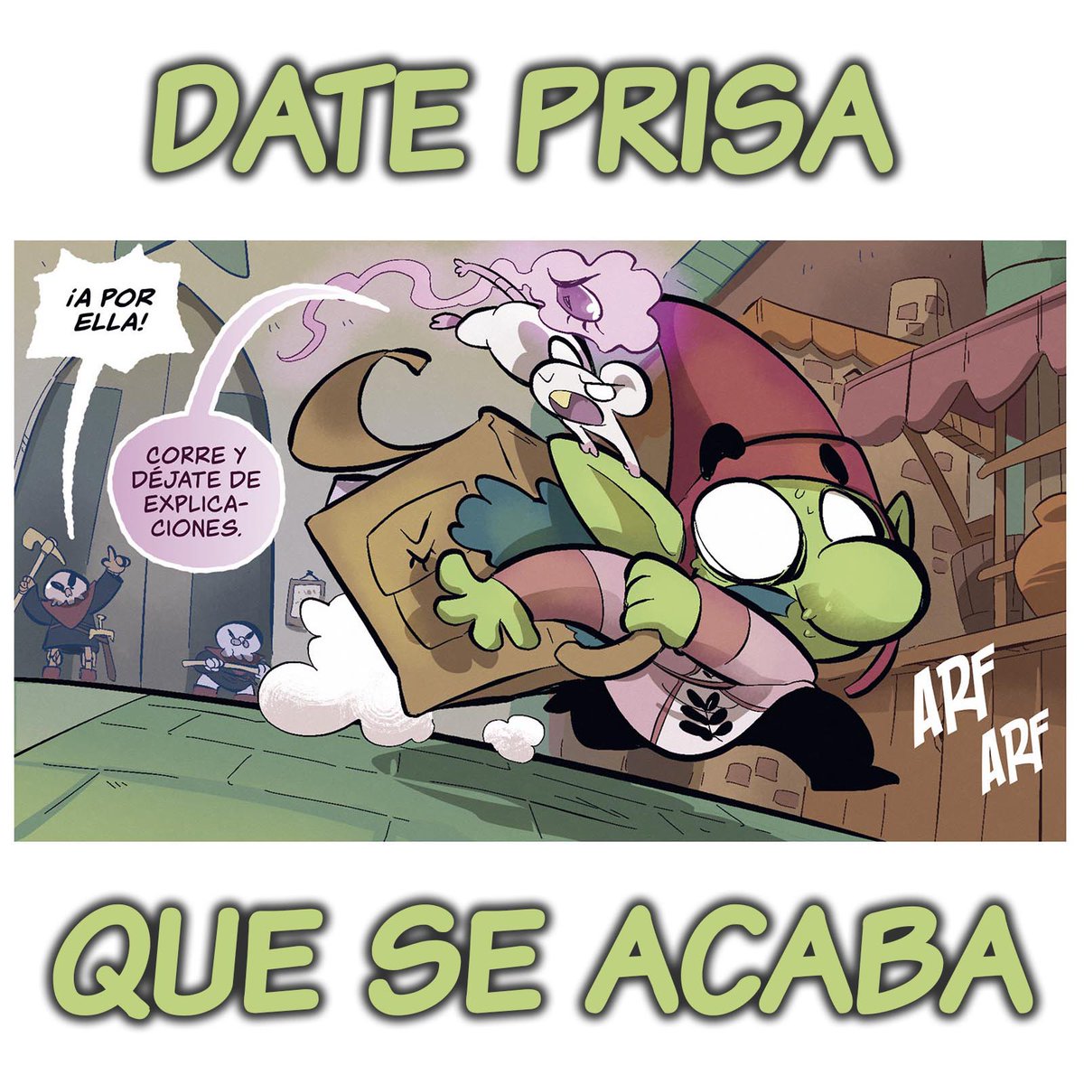 "Domingo, día de respingo". Pero respingo goblin, hoy es el ultimo día de preventa de PIZZA GOBLIN y queremos mandártelo a casa llenito de regalos. grafitoeditorial.com/producto/pizza…

 #cómic #dungeonsdragons #goblin #dnd #librojuego