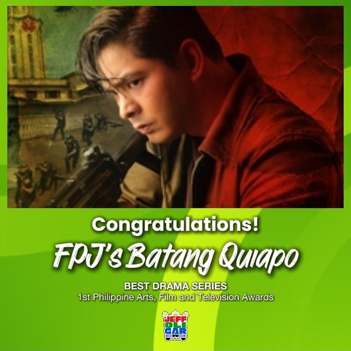 JeffOGarcia47's tweet photo. CONGRATULATIONS to #FPJsBatangQuiapo fow winning the Best Drama Series at the 1st Philippine Arts, Film and Television Awards (PAFTA)! 💫❤️💚💙
#FPJBQ #ABSCBN #CCMFilmProductions
#DreamscapePH #RegalFilms
#PAFTA2026 https://t.co/ZbG7ZkpAVI