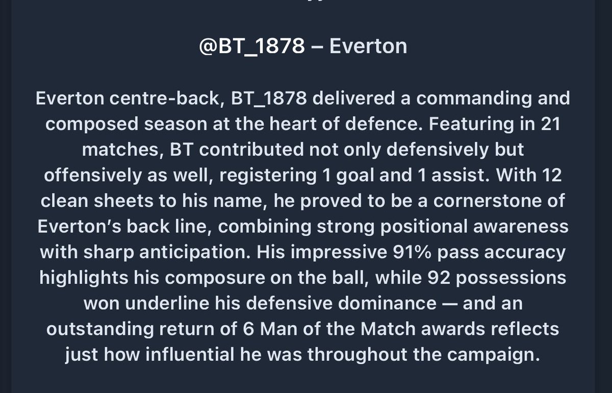 A 20th TOTS for myself this time in <a href="/TheVFL_/">VFL</a>  making it back to back TOTS at <a href="/VFLEverton66/">VFL Everton</a> 

Congrats to everyone else who got in.