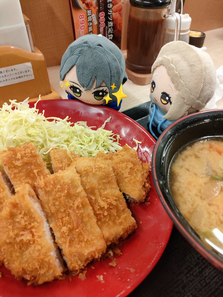 良かったね手毬、衣付いてる、よ。
こ、衣の付いてるカツ〜✨️
まだ引きずってたんですね…。
#初星学園ぬいぬい部