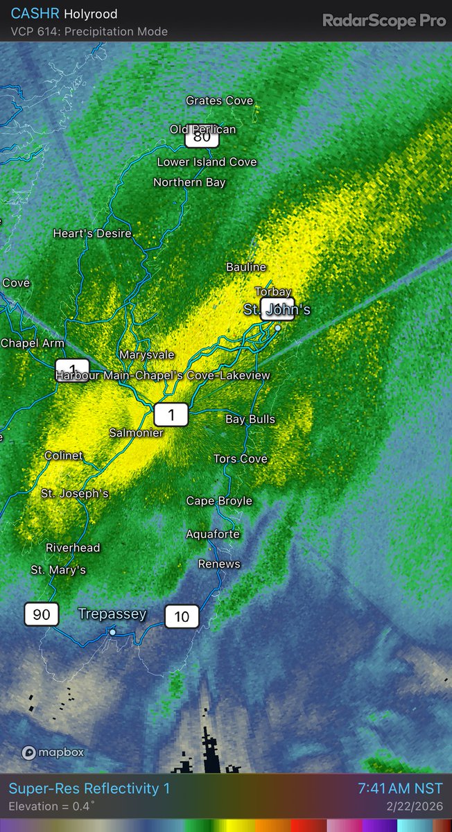 EddieSheerr's tweet photo. That radar image is outrageous. #NLwx https://t.co/aHTdjPNRkN