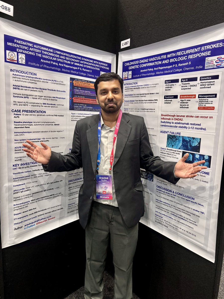Presented 3 posters at the International Vasculitis Workshop 2026 in Melbourne.

Insightful discussions and a valuable opportunity to expand my professional network.

Grateful for the academic exchange.

#Vasculitis #Rheumatology #MedTwitter #AcademicMedicine