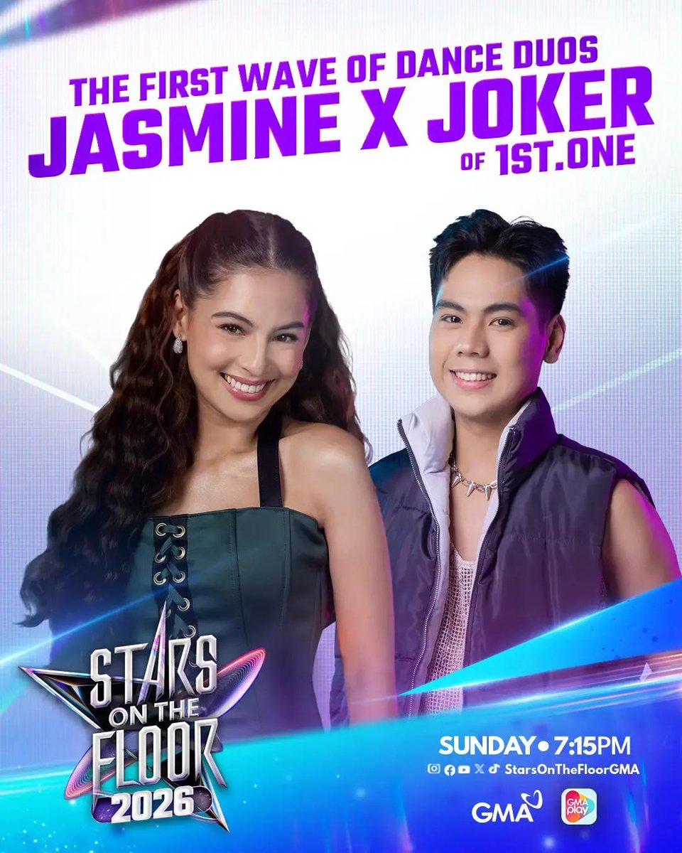 SOTF_GMA's tweet photo. Unang pasabog with their Sexy Cha-Cha-Cha piece, Jasmine and https://t.co/4RUhrrorMu Joker! 

#StarsOnTheFloor | Sundays, 7:15 PM
#SOTFLabanNa #JasmineCurtisSmith #1STONE_JOKER https://t.co/0092IYCS0k