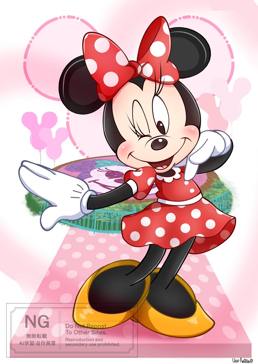 ミニーの日カウントダウンイラスト！ 水玉ミニーちゃん！ ミニーの日