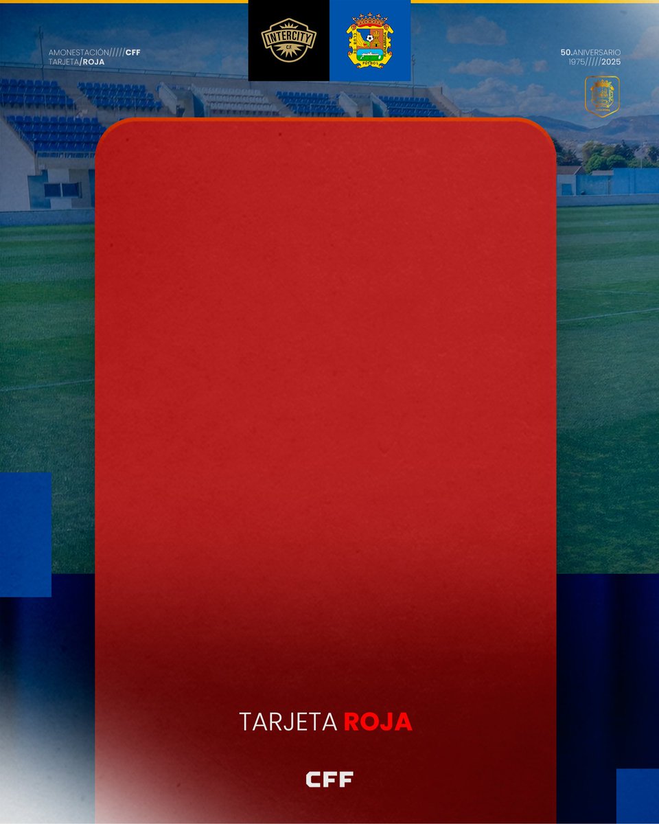 Fuenla's tweet photo. 22⏱️ El CF Intercity se queda con un jugador menos por roja directa tras una falta por detrás a D.Nates

(2-0)
#cficff https://t.co/ObphX6aWMI