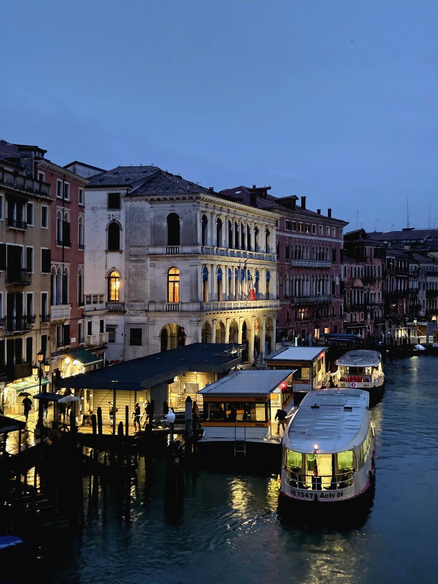 ヴェネツィアの朝の通勤で水上ボート使用するの ちょっと羨ましい