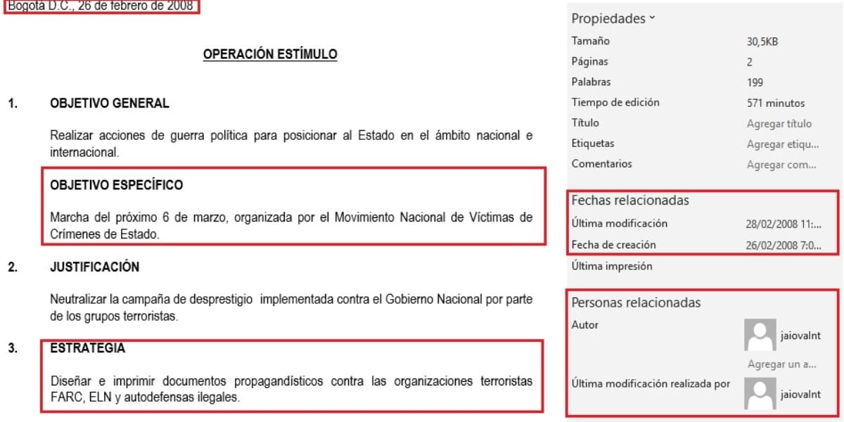 <a href="/IvanCepedaCast/">Iván Cepeda Castro</a> <a href="/Movicecol/">Movice</a> <a href="/AlvaroUribeVel/">Álvaro Uribe Vélez</a> La Silla Vacía accedió a los archivos originales del DAS sobre la ilegal "Operación Estímulo".

En ellos queda claro que el objetivo era infiltrar la marcha de <a href="/IvanCepedaCast/">Iván Cepeda Castro</a> con panfletos y vallas que la vincularan a las Farc.

❌Pero no hay mención a computadores Raúl Reyes.