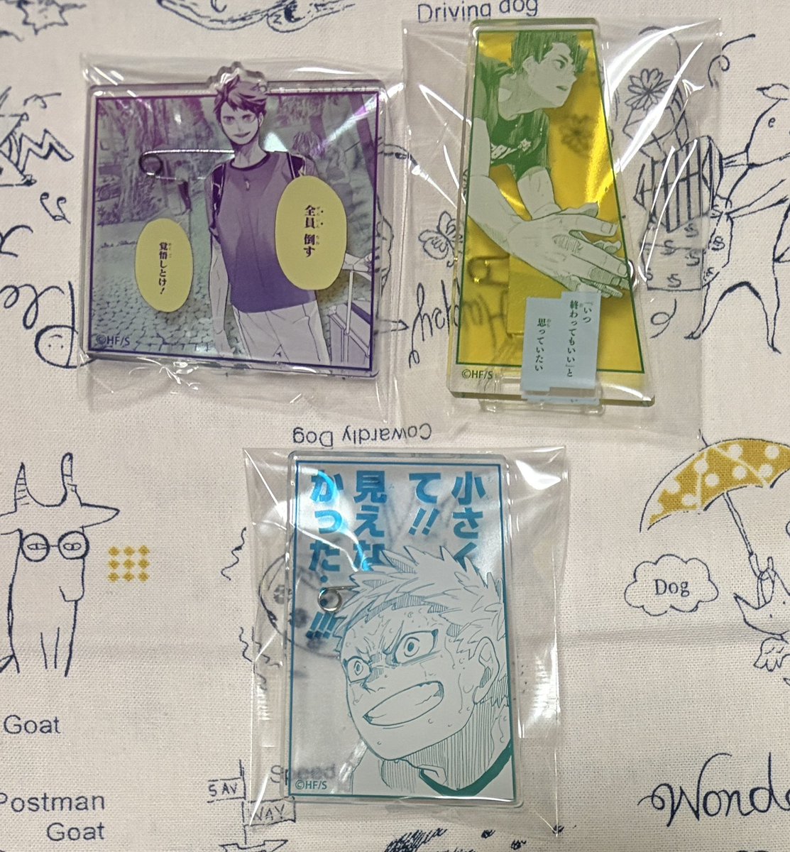 譲渡】ハイキュー 名言アクリルバッジ コレクション ジャンフェス JF