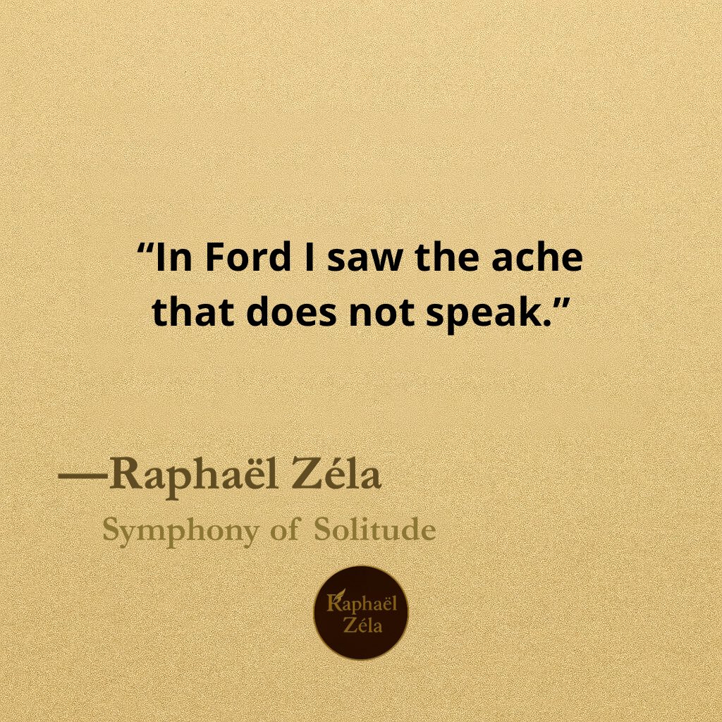RaphaelZela's tweet photo. In Ford, I saw the ache that chose silence —
the wound that learned to live without a voice.

Some pain doesn’t speak.
It shapes.

#SymphonyOfSolitude #LiteraryFiction #EmotionalDepth #WritersOfX https://t.co/fwdTZ7MV6U