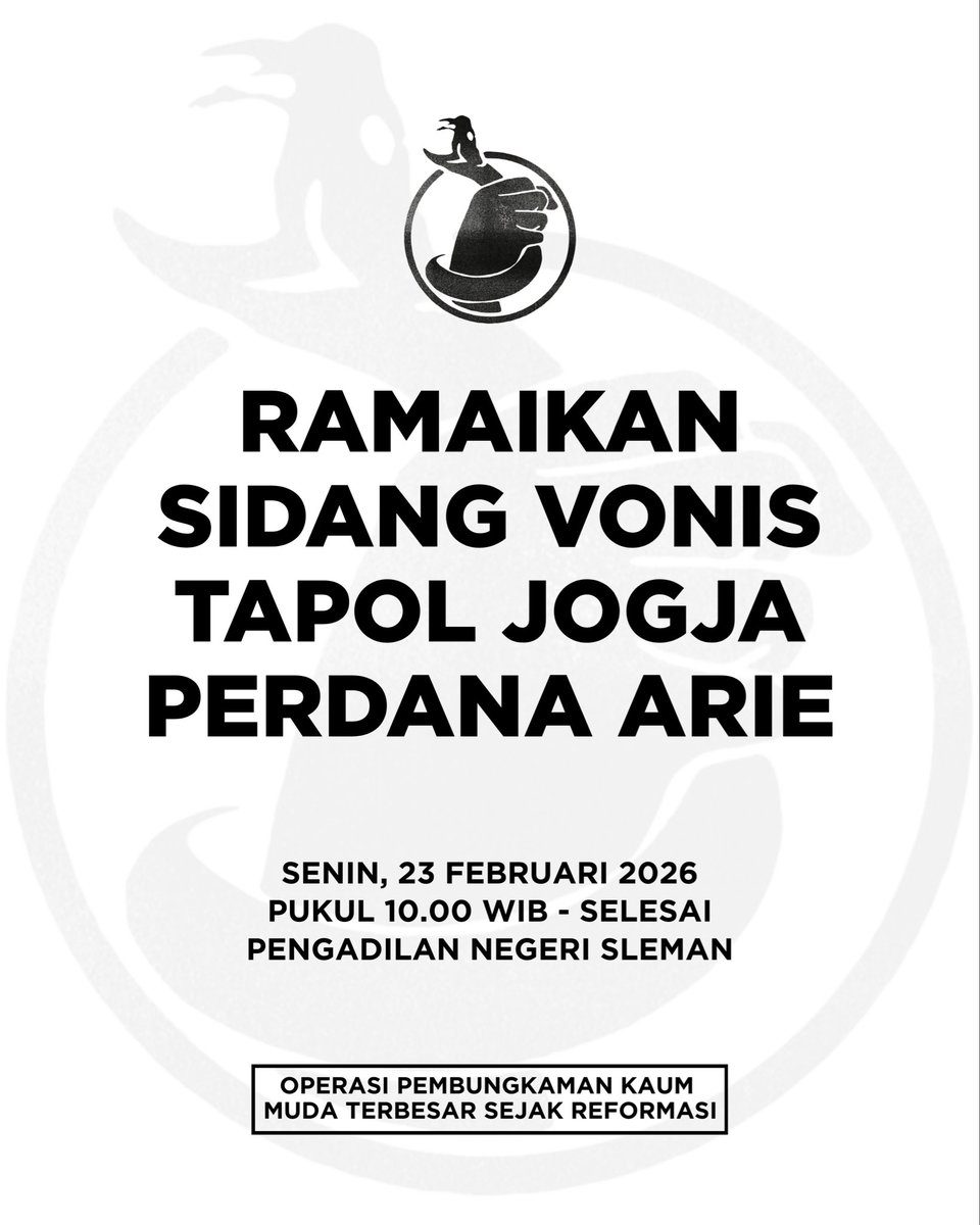 SIDANG VONIS TAPOL JOGJA BESOK!✊