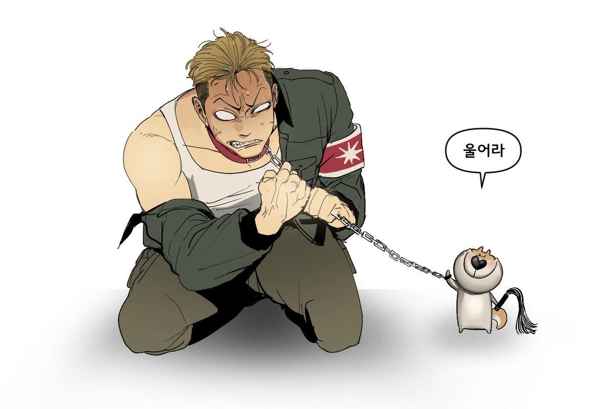 gaegin0112's tweet image. 빱님이 개코(개x포르코) 그려주셨어요 포떤남자 길들이기