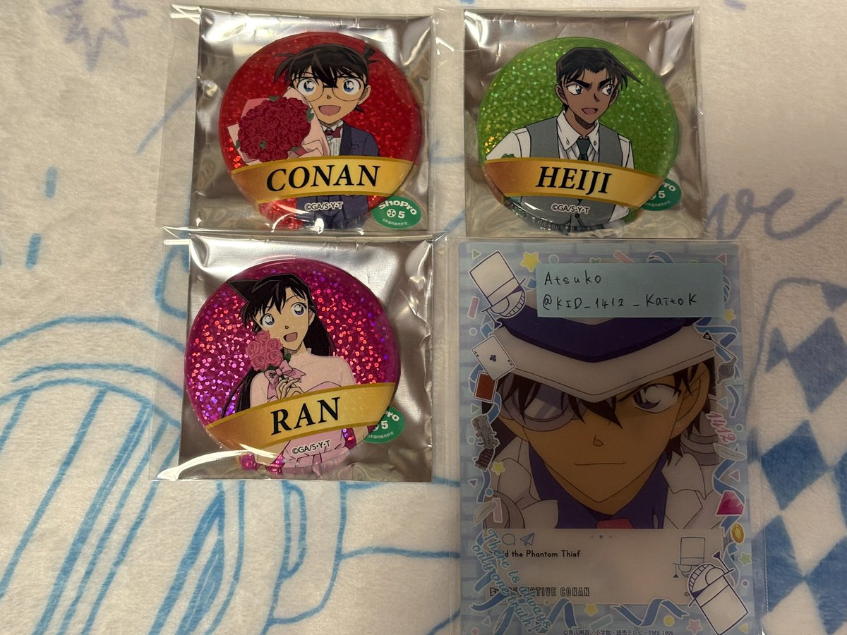 交換】コナン展 アニコナ展 原画缶バッジ、缶バッジAグループ 〈譲