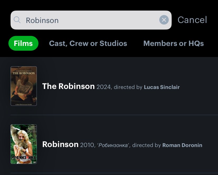 search my name on letterboxd to see movies with the same title. Unfortunately none of my oomfs have logged it, including me 😭