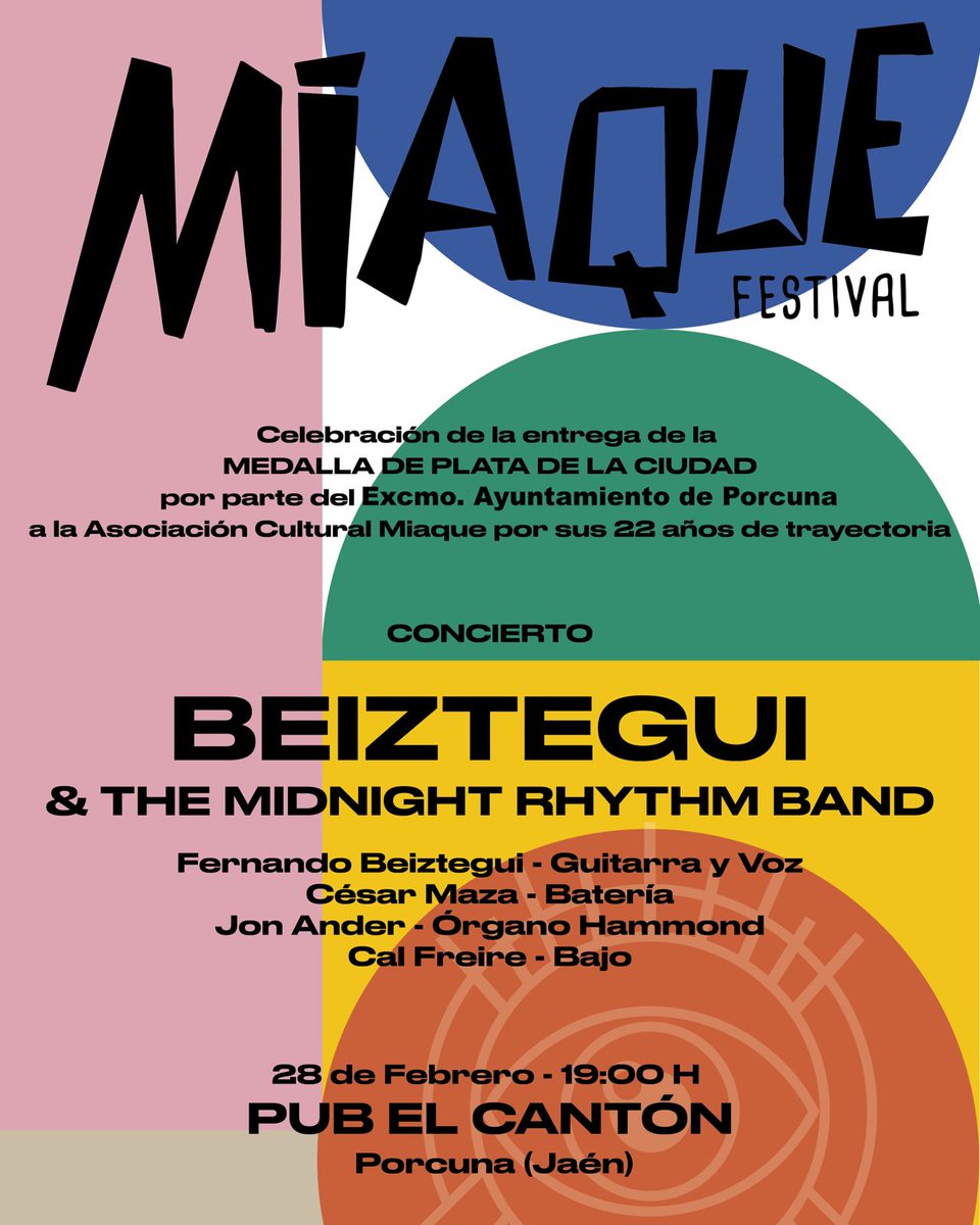 ajmiaque's tweet photo. ¡¡Estamos de celebración!!
 El próximo sábado 28 de febrero, la Asociación Cultural Miaque recoge la MEDALLA DE PLATA DE LA CIUDAD, otorgada por el Excelentísimo Ayuntamiento de Porcuna, por nuestros 22 años de trayectoria.
¿Te lo vas a perder?
#miaquefest https://t.co/d6tCbM3cfl