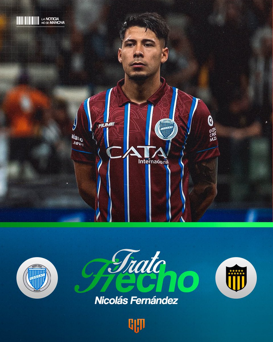 🚨Peñarol llegó a un acuerdo verbal para fichar a Nicolás Fernández. 
*️⃣Se cruzan documentos para adquirir el 60% del pase a Godoy Cruz y que firme por 3 años. Había una oferta de Belgrano, pero el futbolista hizo saber que su deseo era vestirse de 🟡⚫️. #TratoHecho