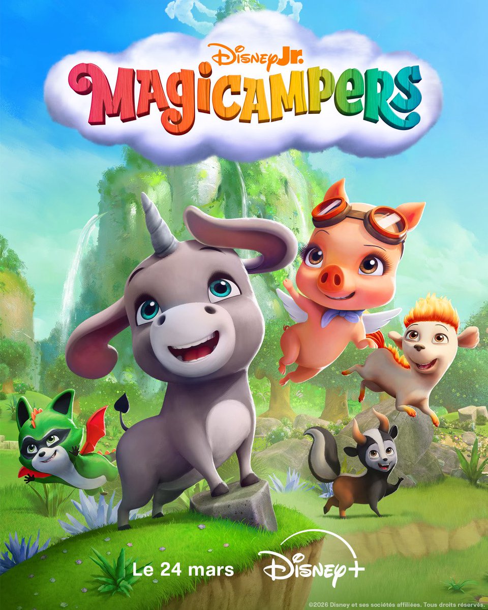 🟦 Disney 

La nouvelle série préscolaire Magicampers, les Aventures de Rosie &amp; Cornelis sera lancée le 24 mars sur Disney+ en France 🐽🦄