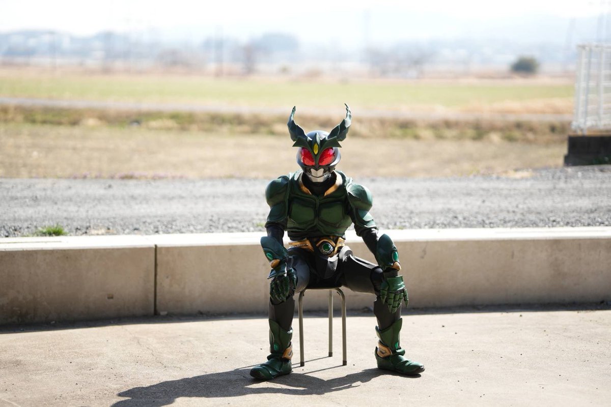 今日の速報です。
休憩中のギルスですw(目瞑って寝てて撮られてるの知りませんでしたw)(ありがとうございます！)
#アギト併せ2026
#映画サバ本庄222
📸<a href="/Ryuuu30_30/">とっとこトミー</a>  さん