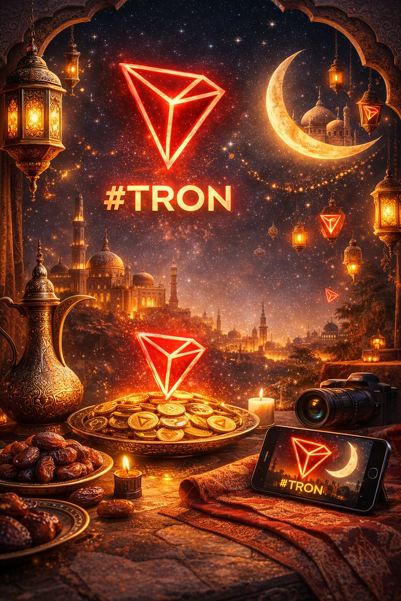 Ab_Do_X's tweet photo. @TronDao_AR سعيد بالمشاركة بهذا التصميم احتفالًا بأجواء رمضان الجميلة مع مجتمع #TRON العربي ❤️
كل عام وأنتم بخير 🌙

@_serpo_ 
@MrBlackXBT 
@m_0h7 https://t.co/S3sSm1JnGC