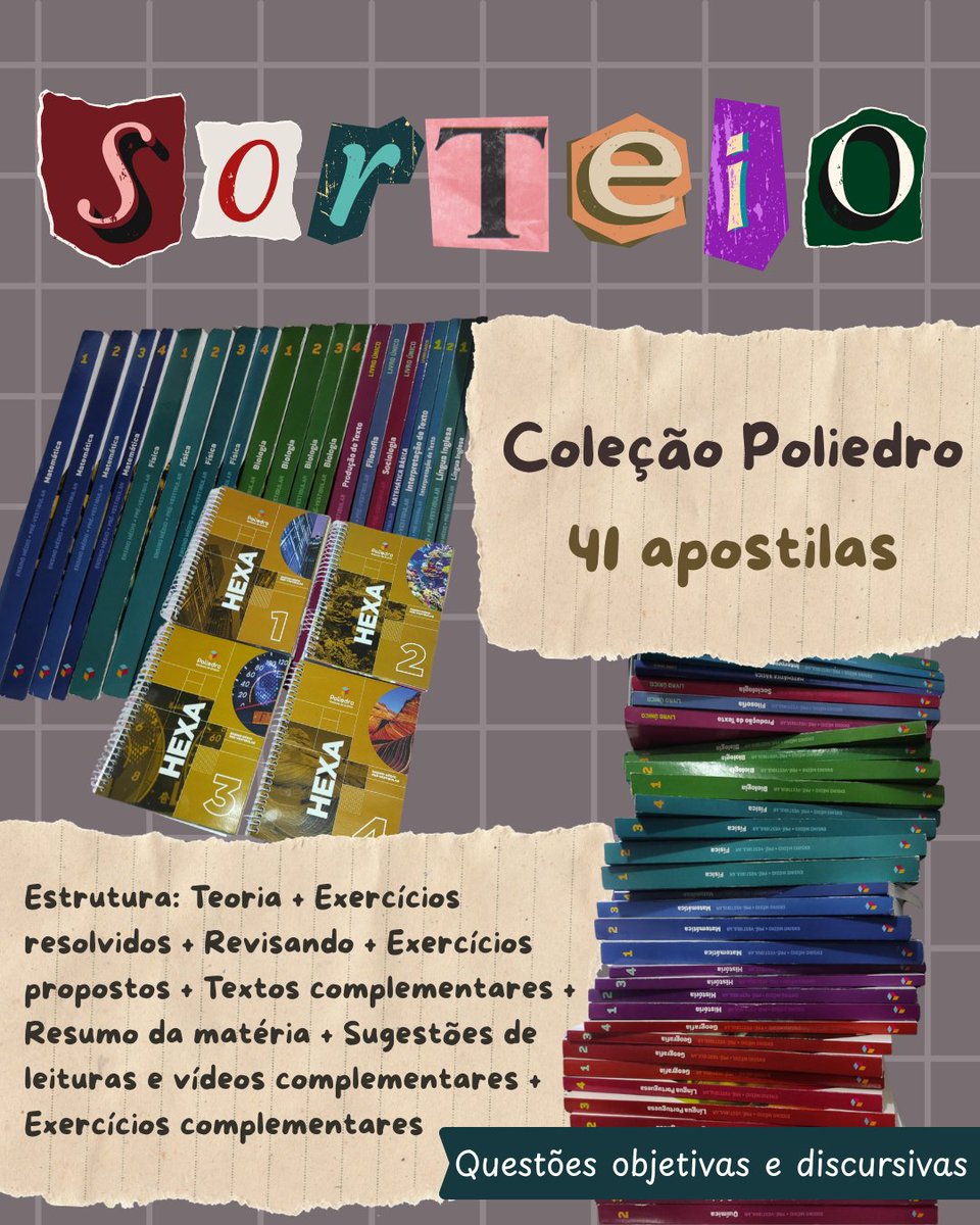 studies_lala's tweet photo. ・❥・Sorteio da minha coleção de apostilas・❥・

Segue o fio🧶 https://t.co/wB1hLoitNu