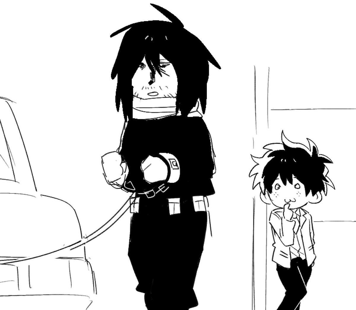 교내에 노숙자있습니다 체포 부탁드립니다
ㄴ확인결과 프로히어로 이레이저 헤드입니다.