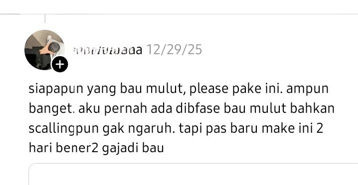 haivcy's tweet photo. gara-gara kaka ini, jadi tau cara atasi BAU MULUT pas puasa yg GONG banget 😭 https://t.co/j9qV9124AE
