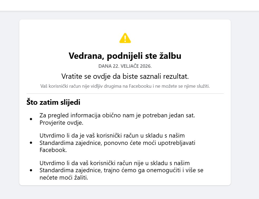 vedranavidovic's tweet photo. Cenzori na facebooku su mi ugasili račun, na rođendan 😂😂😂😂😂 https://t.co/13ZC9AQ3ma