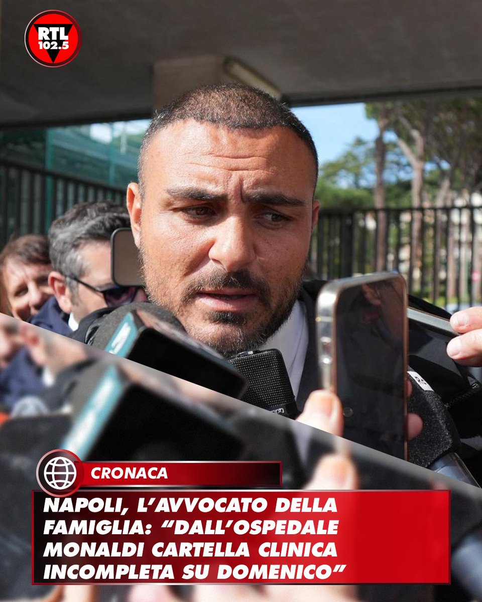 🔴 La cartella clinica del piccolo #Domenico, morto dopo un trapianto di cuore, sarebbe incompleta. A sostenerlo è l’avvocato della famiglia, Francesco #Petruzzi, che parla dell’assenza di un documento ritenuto fondamentale.

“Dalla cartellina clinica inviata dal #Monaldi manca