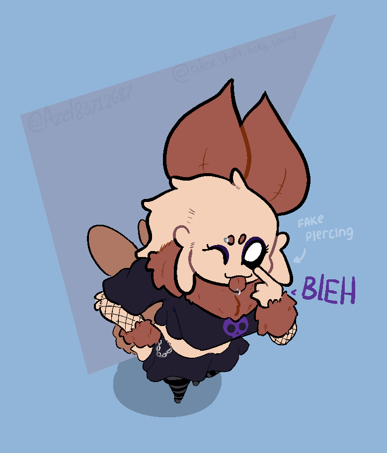 Goth.
(request)
(For some reason I decided to draw in perspective, not knowing how to draw in perspective)
#oc #furry #moth