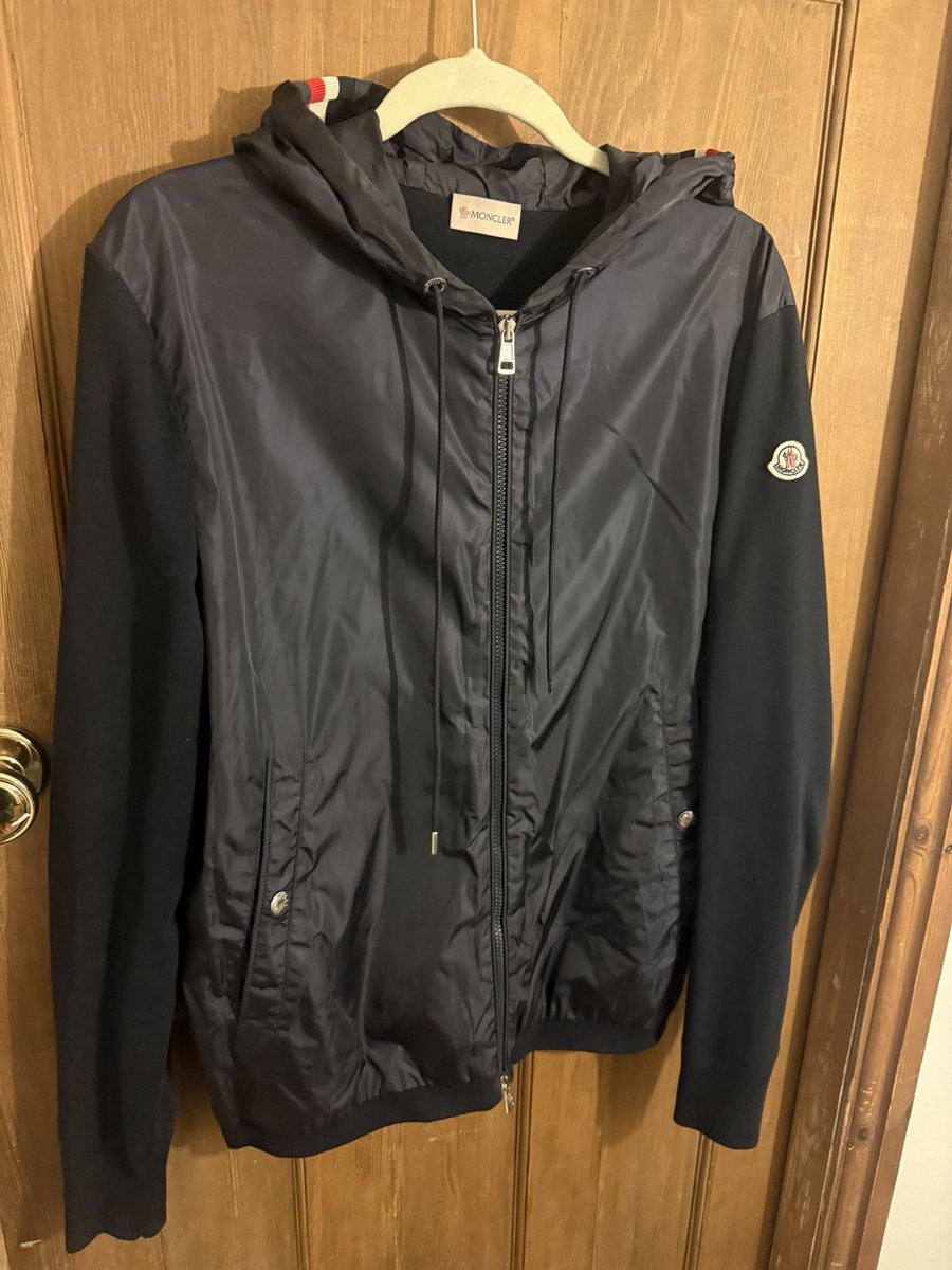 Tideswell96's tweet photo. @adiFamily_ For sale, 

Moncler jacket 
9/10 condition 
UK XL 
£350 TYD +4% G&amp;S PayPal 
Thank you https://t.co/jo0FMEMokT