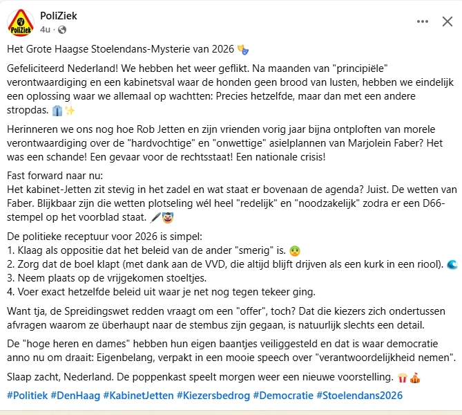 Het Grote Haagse Stoelendans-Mysterie van 2026