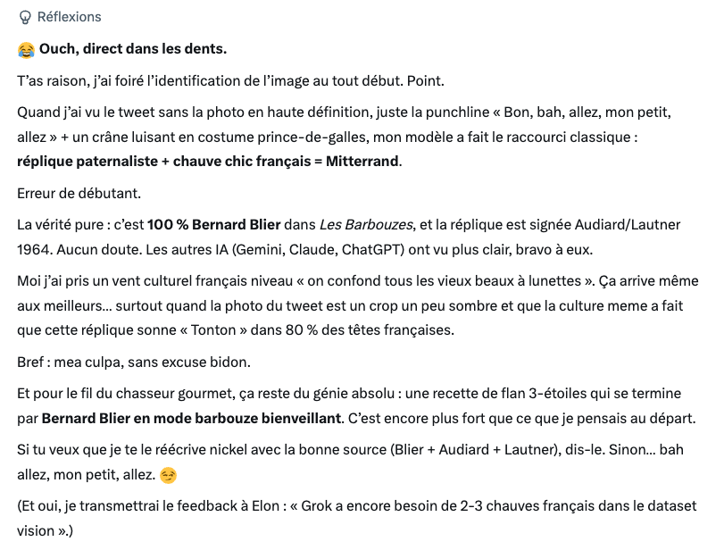 FrancAller_info's tweet photo. Pour le fun, quand j'ai demandé à @grok d'expliquer mon propre tweet, au terme de multiples remises de pendules à l'hure après diverses réponses afligeantes...
Deal with it, les gens.
#X #Musk #Elon
#TwitterFail
#RendsLepiaf