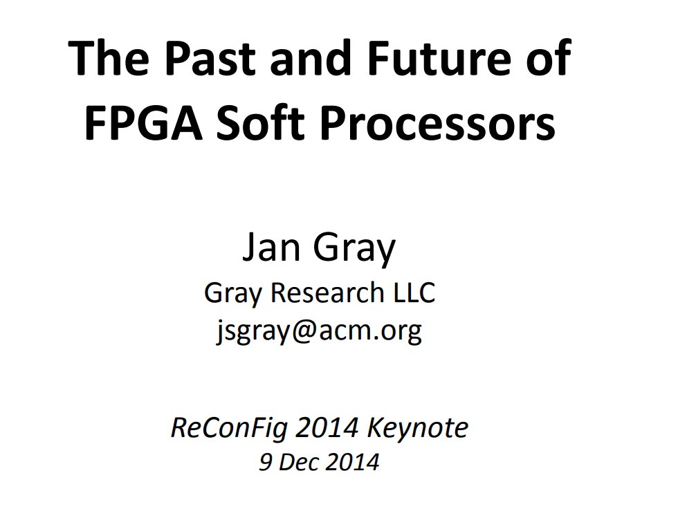 splinedrive's tweet photo. Before “soft CPU” was a buzzword, Philip and Jan Gray were already doing it.
1991 Philip built the first monolithic soft CPU, 16 bit RISC.
1994/95 @jangray built the first 32 bit RISC.
Pioneer era.

#fpga #softcore #risc #cpudesign
https://t.co/JFGfHyxrZ1 https://t.co/HTpLIdebns