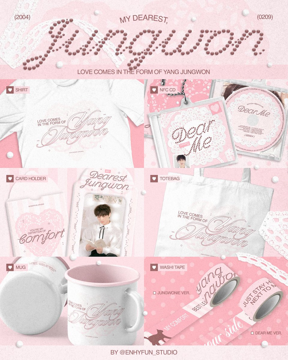 𐔌 𝗠𝘆 𝗗𝗲𝗮𝗿𝗲𝘀𝘁 𝗝𝘂𝗻𝗴𝘄𝗼𝗻˚⊹ 𐦯
𝙇𝙤𝙫𝙚 𝙘𝙤𝙢𝙚𝙨 𝙞𝙣 𝙩𝙝𝙚 𝙛𝙤𝙧𝙢 𝙤𝙛 𝙔𝙖𝙣𝙜 𝙅𝙪𝙣𝙜𝙬𝙤𝙣 ♡

order form: bit.ly/dearestyjw

⊹ order period: 2/22 - 3/10
⊹ open ww .ᐟ GO = dm 

more details below ↓

#ENHYPEN_JUNGWON #JUNGWON #엔하이픈_정원 #정원