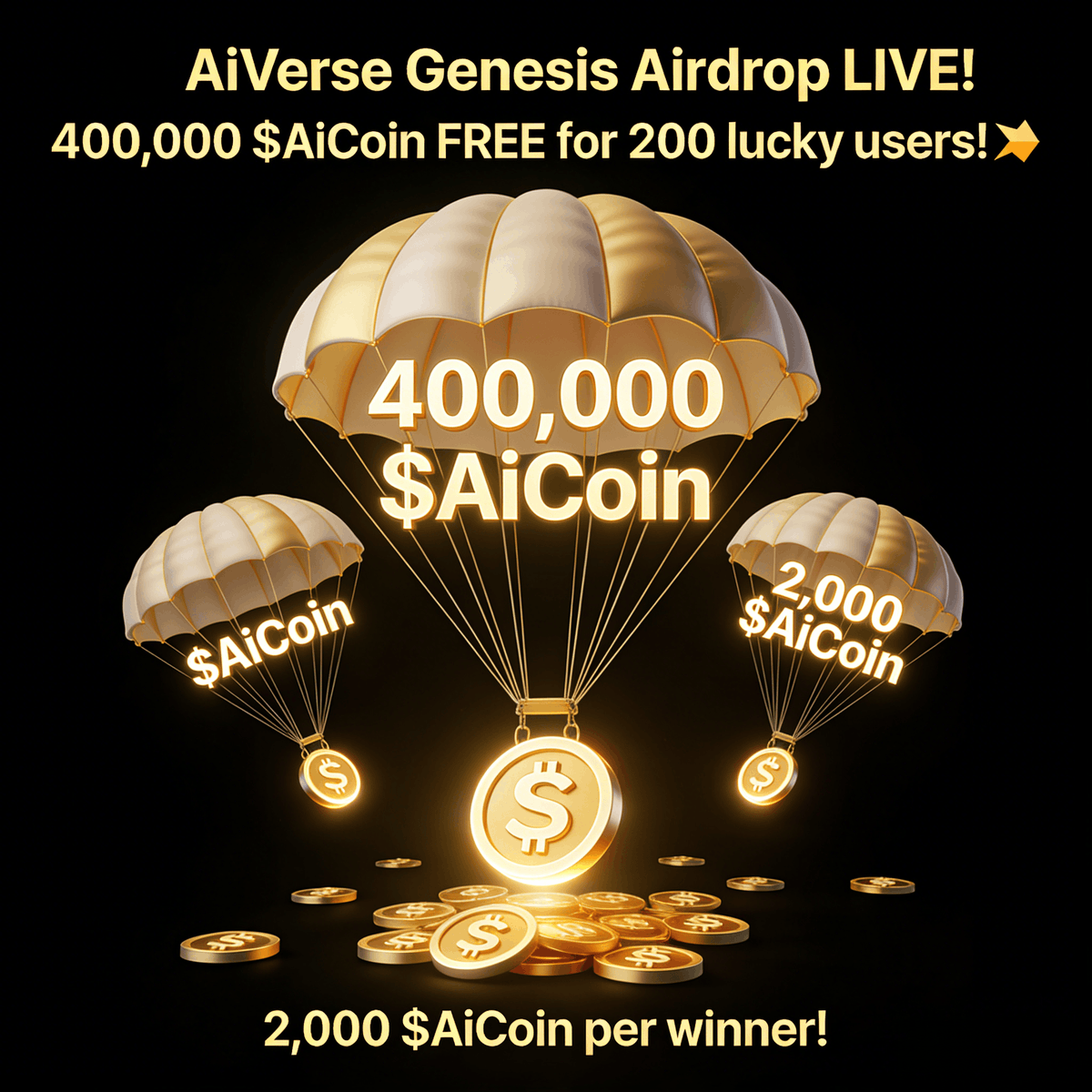 ⏳ AiVerse Airdrop Countdown!
Only a few days left until the draw!
400,000 $AiCoin FREE for 200 lucky users!
🚀 2,000 $AiCoin per winner!

✅ Follow <a href="/AiVerseWeb3/">AiVerse</a> &amp; <a href="/AiVerseNews/">AiVerseNews</a>
✅ Like + Retweet
✅ Drop your EVM wallet in comments

Don’t miss your free $AiCoin!
👉 How to join: