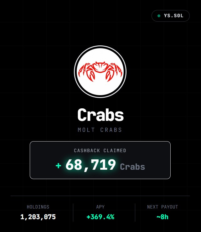 Ale_Brito84's tweet photo. If you hold $Crabs and haven't checked Yieldscan yet, you are literally leaving free money on the table for the treasury to sweep.

👉 https://t.co/r9QbHY2ZZM 786 https://t.co/sogvc2EuWa