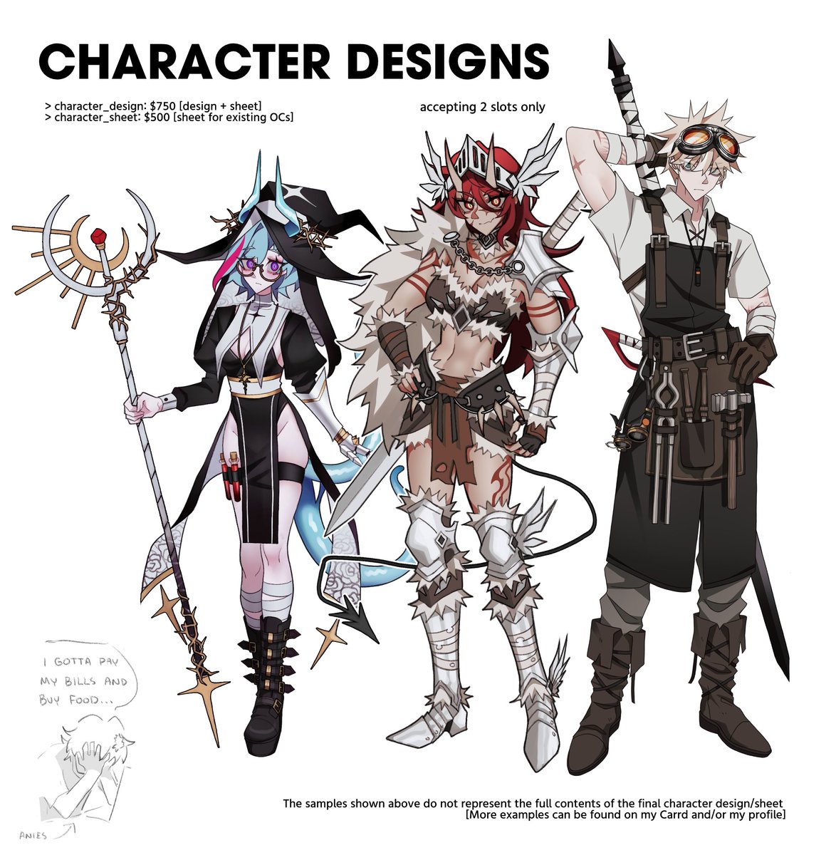 opening 2 slots for character design/sheet requests,  life demands i pay my bills unfortunately ⚰️⚰️

✉️DM for a slot, RTs are greatly appreciated ty ;_;
🔗my other services are also available via my carrd [link below]